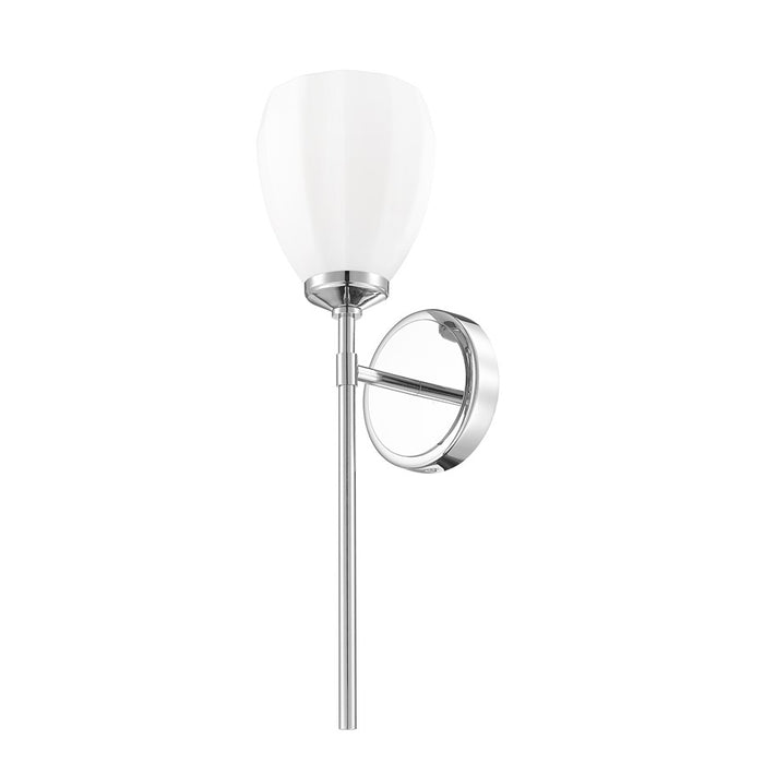 Z-Lite Oren 1 Light Wall Sconce, Chrome /Matte Opal