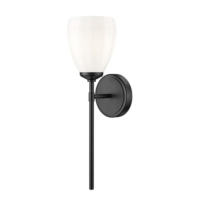 Z-Lite Oren 1 Light Wall Sconce, Matte Black/Matte Opal - 7004-1S-MB