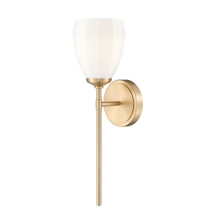 Z-Lite Oren 1 Light Wall Sconce, Modern Gold/Matte Opal - 7004-1S-MGLD
