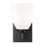 Z-Lite Oren 1 Light Vanity, Matte Black/Matte Opal