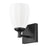 Z-Lite Oren 1 Light Vanity, Matte Black/Matte Opal