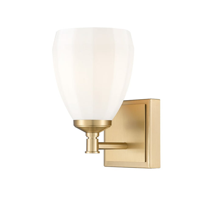 Z-Lite Oren 1 Light Vanity, Modern Gold/Matte Opal - 7004-1V-MGLD