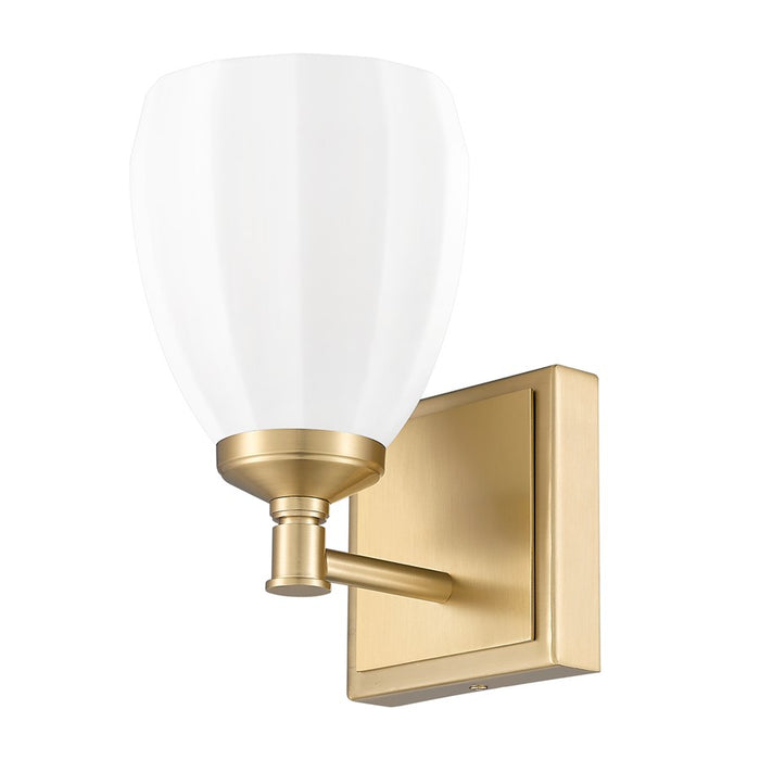 Z-Lite Oren 1 Light Vanity, Modern Gold/Matte Opal