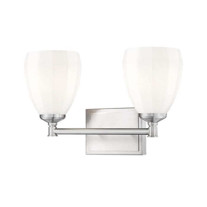 Z-Lite Oren 2 Light Vanity, Brushed Nickel/Matte Opal - 7004-2V-BN