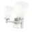 Z-Lite Oren 2 Light Vanity, Brushed Nickel/Matte Opal