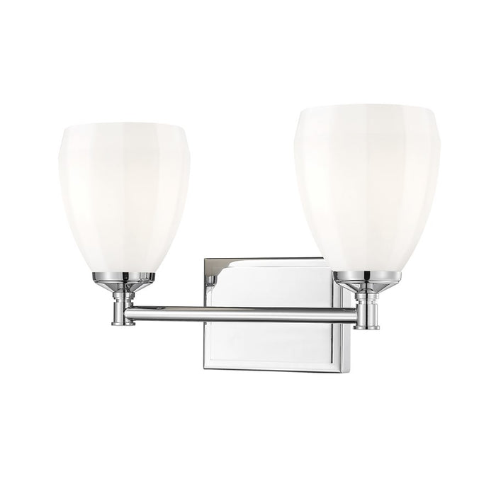 Z-Lite Oren 2 Light Vanity, Chrome /Matte Opal - 7004-2V-CH