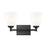 Z-Lite Oren 2 Light Vanity, Matte Black/Matte Opal