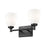 Z-Lite Oren 2 Light Vanity, Matte Black/Matte Opal