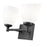 Z-Lite Oren 2 Light Vanity, Matte Black/Matte Opal