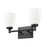 Z-Lite Oren 2 Light Vanity, Matte Black/Matte Opal