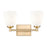 Z-Lite Oren 2 Light Vanity, Modern Gold/Matte Opal