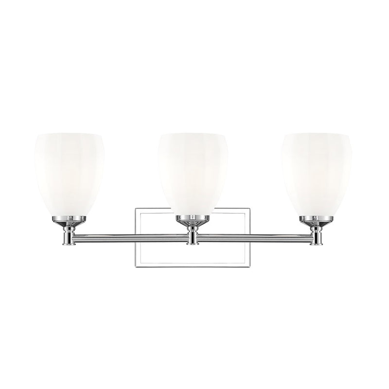 Z-Lite Oren 3 Light Vanity, Chrome /Matte Opal