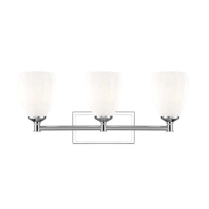 Z-Lite Oren 3 Light Vanity, Chrome /Matte Opal