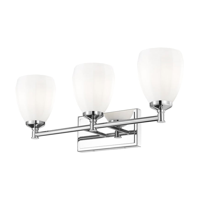 Z-Lite Oren 3 Light Vanity, Chrome /Matte Opal