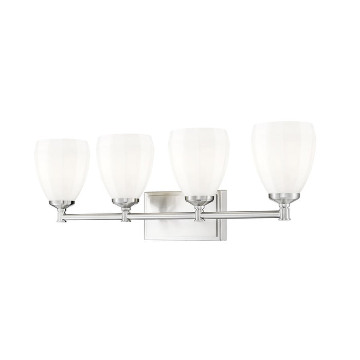 Z-Lite Oren 4 Light Vanity, Brushed Nickel/Matte Opal - 7004-4V-BN