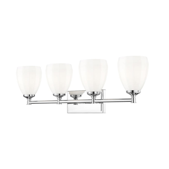 Z-Lite Oren 4 Light Vanity, Chrome /Matte Opal - 7004-4V-CH