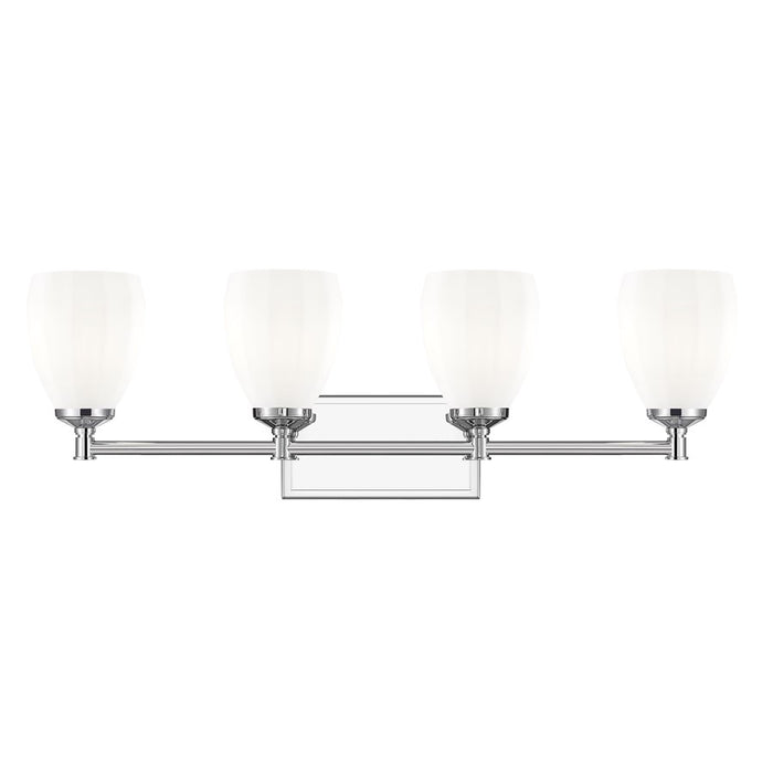 Z-Lite Oren 4 Light Vanity, Chrome /Matte Opal