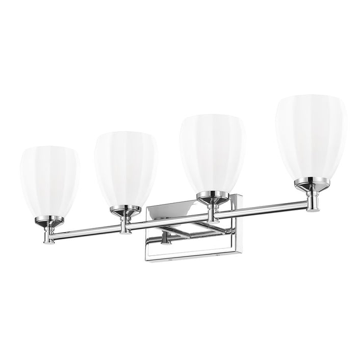 Z-Lite Oren 4 Light Vanity, Chrome /Matte Opal