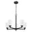 Z-Lite Oren 5 Light Chandelier, Matte Black/Matte Opal