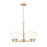 Z-Lite Oren 5 Light Chandelier, Modern Gold/Matte Opal - 7004-5MGLD
