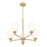 Z-Lite Oren 5 Light Chandelier, Modern Gold/Matte Opal