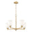 Z-Lite Oren 5 Light Chandelier, Modern Gold/Matte Opal