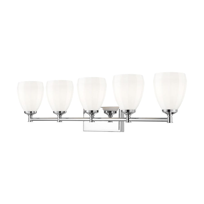 Z-Lite Oren 5 Light Vanity, Chrome /Matte Opal - 7004-5V-CH