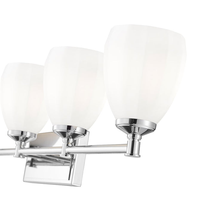 Z-Lite Oren 5 Light Vanity, Chrome /Matte Opal