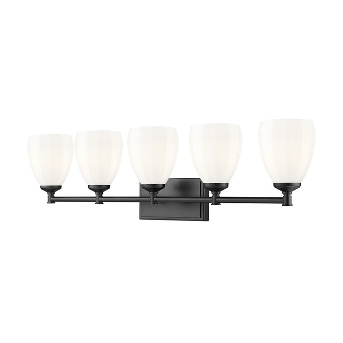 Z-Lite Oren 5 Light Vanity, Matte Black/Matte Opal - 7004-5V-MB
