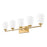 Z-Lite Oren 5 Light Vanity, Modern Gold/Matte Opal