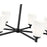 Z-Lite Oren 6 Light Chandelier, Matte Black/Matte Opal