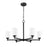 Z-Lite Oren 6 Light Chandelier, Matte Black/Matte Opal