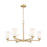 Z-Lite Oren 6 Light Chandelier, Modern Gold/Matte Opal