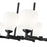Z-Lite Oren 8 Light Linear Chandelier, Matte Black/Matte Opal