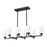 Z-Lite Oren 8 Light Linear Chandelier, Matte Black/Matte Opal
