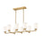 Z-Lite Oren 8 Light Linear Chandelier, Modern Gold/Matte Opal - 7004-8L-MGLD