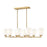 Z-Lite Oren 8 Light Linear Chandelier, Modern Gold/Matte Opal