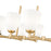 Z-Lite Oren 8 Light Linear Chandelier, Modern Gold/Matte Opal