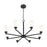 Z-Lite Oren 8 Light Chandelier, Matte Black/Matte Opal