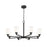 Z-Lite Oren 8 Light Chandelier, Matte Black/Matte Opal