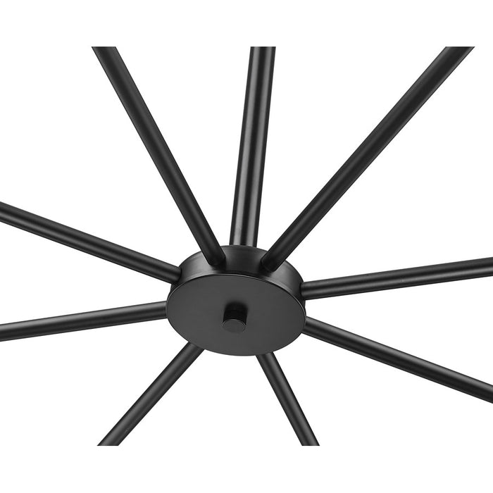 Z-Lite Oren 8 Light Chandelier, Matte Black/Matte Opal
