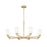 Z-Lite Oren 8 Light Chandelier, Modern Gold/Matte Opal