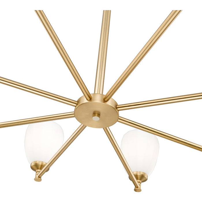 Z-Lite Oren 8 Light Chandelier, Modern Gold/Matte Opal