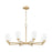 Z-Lite Oren 8 Light Chandelier, Modern Gold/Matte Opal