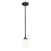 Z-Lite Oren 1 Light 6" Pendant, Matte Black/Matte Opal - 7004P5-MB