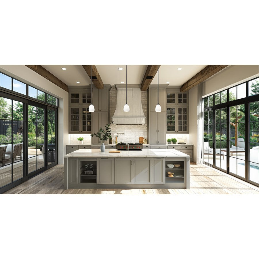 Z-Lite Oren 1 Light 6" Pendant, Matte Black/Matte Opal