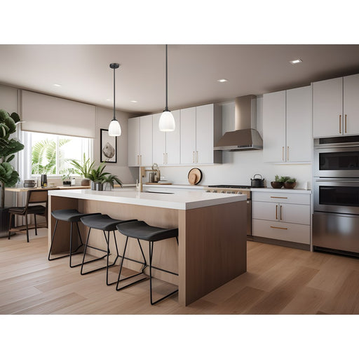 Z-Lite Oren 1 Light 6" Pendant, Matte Black/Matte Opal