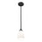 Z-Lite Oren 1 Light 6" Pendant, Matte Black/Matte Opal