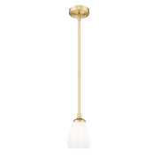 Z-Lite Oren 1 Light 6" Pendant, Modern Gold/Matte Opal - 7004P5-MGLD