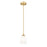 Z-Lite Oren 1 Light 6" Pendant, Modern Gold/Matte Opal - 7004P5-MGLD